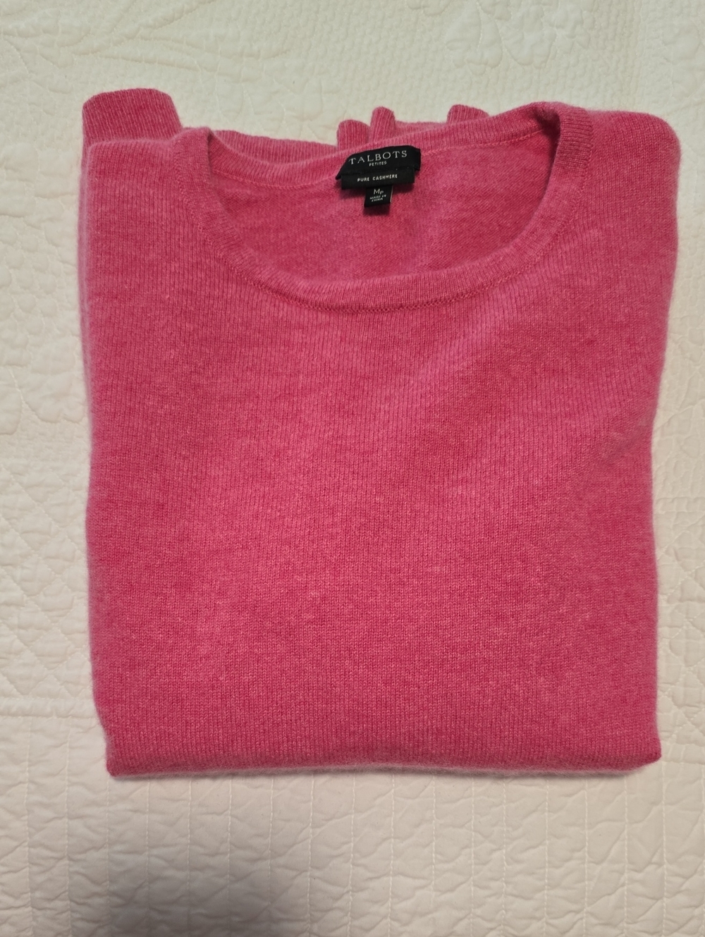 Talbots Hot Pink Cashmere Scoopneck Sweater